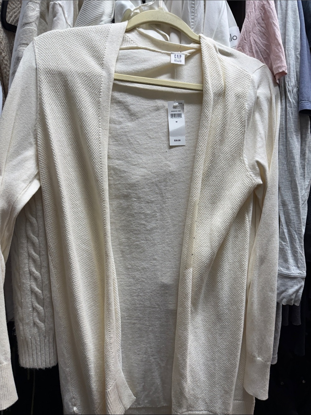 GAP Cream Open-Front Lightweight Women’s Cardigan